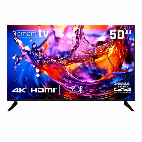 Smart TV HQ 50” 4K Bordas Ultrafinas Sistema Smart Design Slim - HQS50NKHM