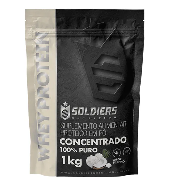 Whey Protein Concentrado 1kg 100% Importado Soldiers Nutrition