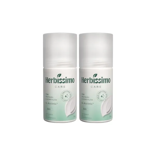 Kit Desodorante Roll-On Antitranspirante Herbíssimo Care Neutro 50Ml (2 unidades)