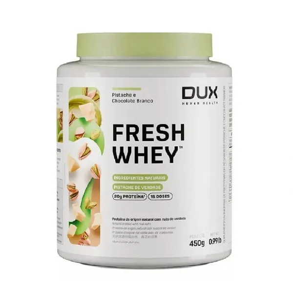 Fresh Whey Pote 450g Pistache E Chocolate Branco Dux Human Health