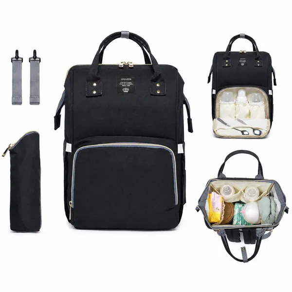 Mochila Bolsa Maternidade Lequeen Original Porta mamadeira Fralda Menina Menino