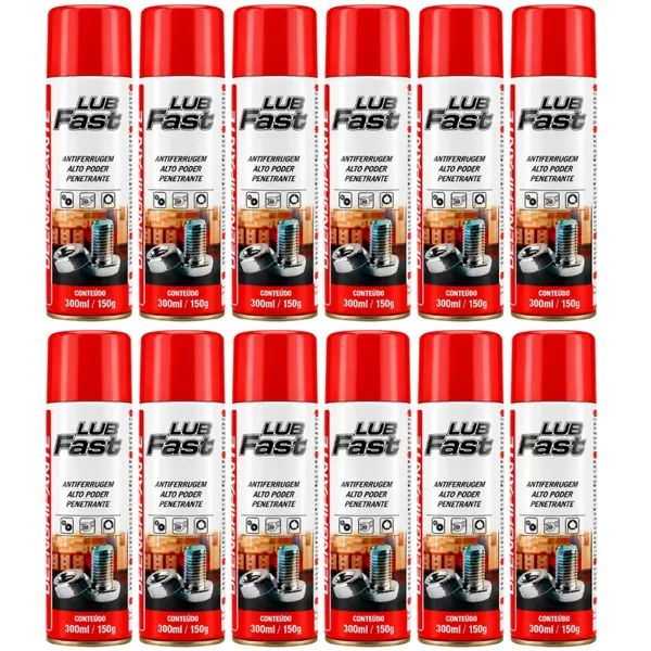 Kit Desengripante Spray 300ml 12 Unidades Te0001161 Lub Fast