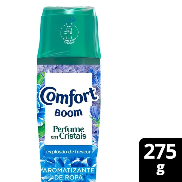 Odorizante de Roupas Comfort Boom Perfume em Cristais Explosão de Frescor 275g