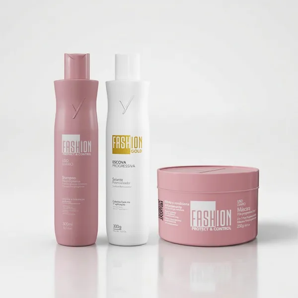 Kit Escova Progressiva Fashion Gold 300g