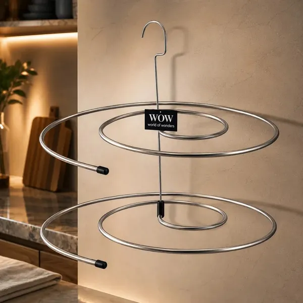 Kit 2 Varal Espiral Inox Secagem Fácil Cabide Redondo Lençol