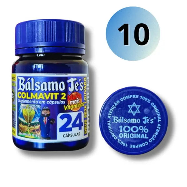10 Potes Bálsamo Jé's Colmavit Premium Original Americana 24 Cápsulas 100% Natural