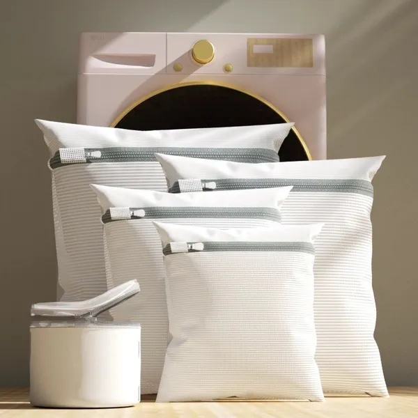 Kit 5 Saco Para Lavar Roupas Na Maquina  Protetor de Lingerie e Delicados