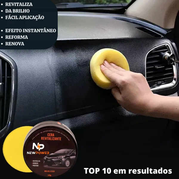 REVITALIZADOR CERA DE PLÁSTICOS NEWPOWER RENOVA PARACHOQUE O MELHOR E ENVIO RÁPIDO GARANTIDO