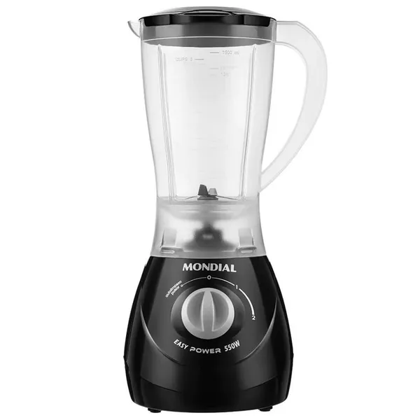 LIQUIDIFICADOR MONDIAL POWER L-550 2 VELOCIDADES E PULSAR 550W