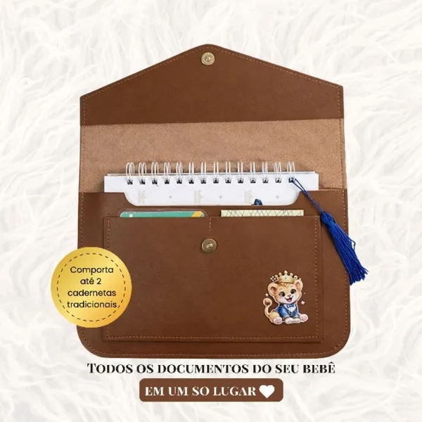 Capa Caderneta da Saúde e Vacinação Bebê Porta Documentos Infantil Organizador Maternidade