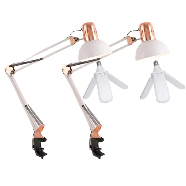 Luminárias Pixar Cromada Artigulada + Lampada Pétala 45w Super Branca Manicure