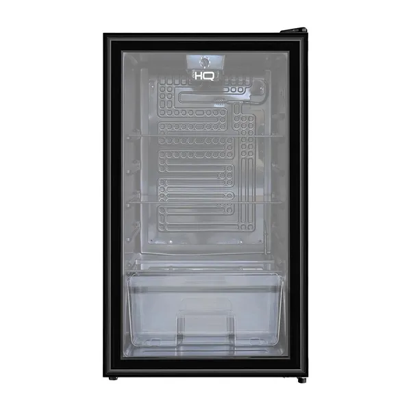 FRIGOBAR EXPOSITOR VERTICAL HQ VIDRO DUPLO 95 LITROS PRETO HQ-95FBPV 127V