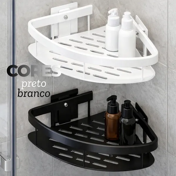 Suporte Organizador de Parede Adesivo Alta Resistência para Shampoo Banheiro e Cozinha