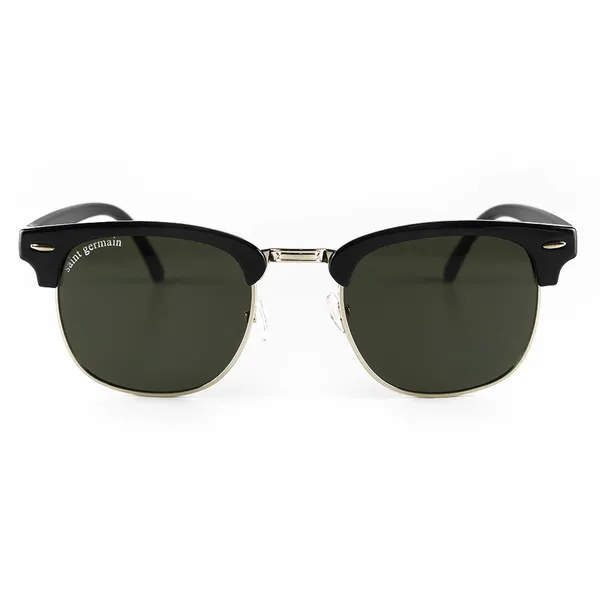 ÓCULOS DE SOL PRETO CLÁSSICO MODA QUADRADO SOHO GREEN BLACK