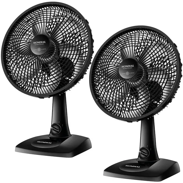 Kit 2 Ventiladores de Mesa Mondial 30cm
