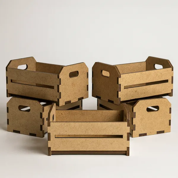 Kit Mini Caixotes Cru  Mdf Para Decorações Lembrancinhas Festas Junina Aniversários Artesanatos