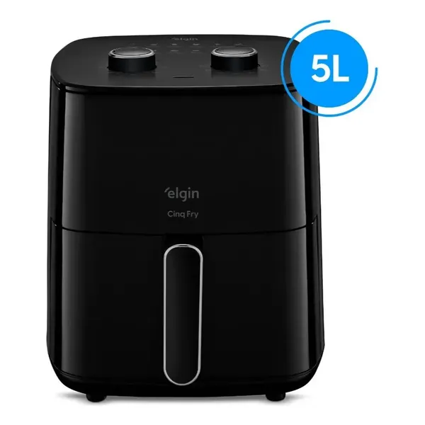 Fritadeira Elétrica Air Fryer Elgin Cinq Fry 5L Preta para Cozinha