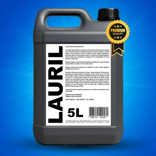 Lauril 27% Líquido - Matéria-Prima para Sabão, Shampoos e Detergentes Espumante Líquido
