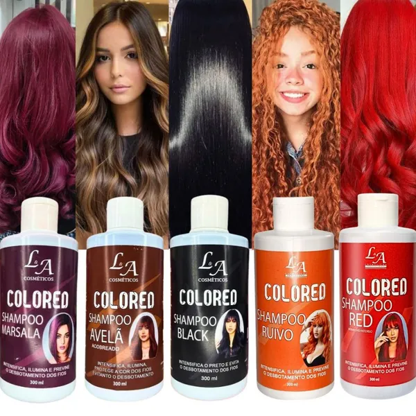 Shampoo Escurecedor Cabelos Brancos Tonalizante ​Colored 300ml Efeito 100% Natural Super Resultado