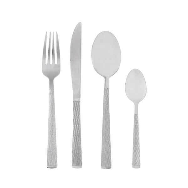 Faqueiro 16 Peças de Aço Inox Premium Santorini Prata - Lyor