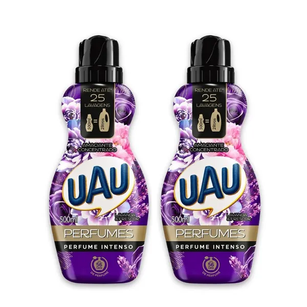 Kit 2un Amaciante Concentrado Uau Perfumes Lavanda E Frescor
