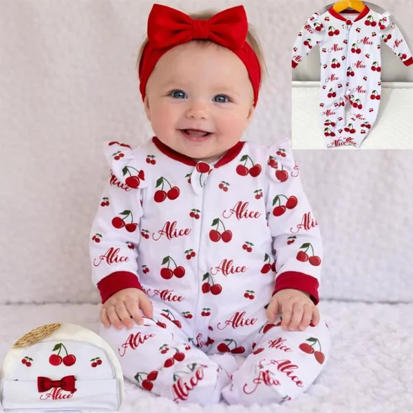 Macacão Bebê Personalizado com o nome | Macacão Bebê Menina | Macacão Bebê Menino | Recém-nascido RN