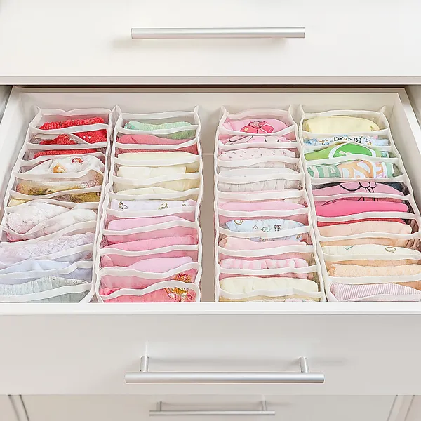 KIT 12 Colmeia organizadora de gavetas Essencial Baby Organizadores de gavetas - 4P + 4M + 4G
