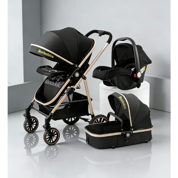 Carrinho Completo 3 em 1 com Moisés e Bebê Conforto