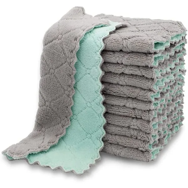 10/20/30 Peças Pano De Limpeza Alta Qualidade Pano Super Absorvente Microfibra Para Toalha De Limpeza Limpar De Cozinha