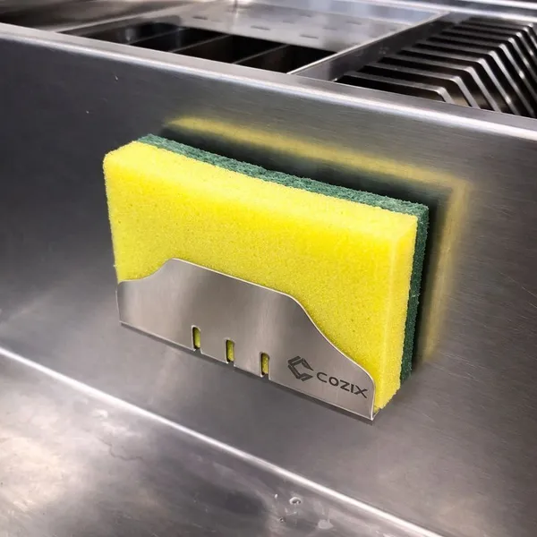 Suporte De Esponja Inoxidável 304 Com Ventosa para Pia Parede Organizador de Cozinha Não Enferruja