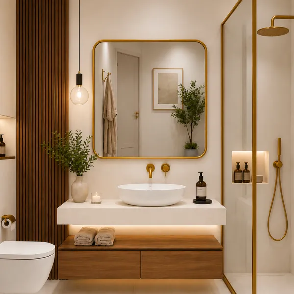 Espelho Lopazzi Retangular 90x80cm com Moldura de Alumínio Decoração Quarto Banheiro Sala Pinterest