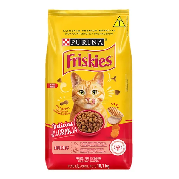Ração Friskies Gatos Adultos Delicias da Granja 10,1 Kg