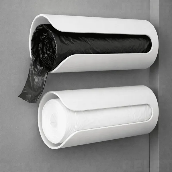 Suporte para Rolo de Saco de Lixo Para Casa Em Cozinha Banheiro Dispenser Porta Sacolas de Supermercado Puxa Saco
