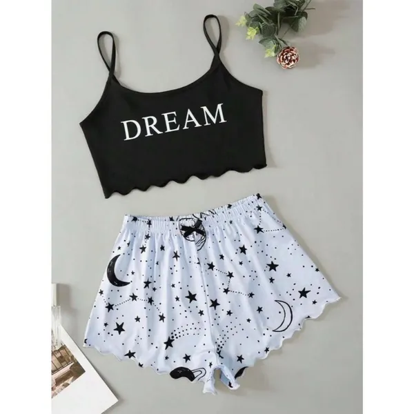 Pijama Feminino Baby Doll Estampa Estampado - Confortável, leve e ideal para Presente