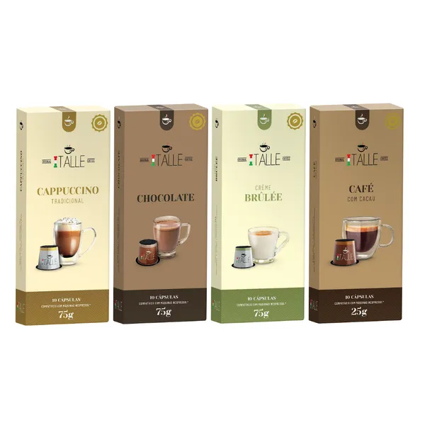 Cápsulas Nespresso Chocolate Brulee Cappuccino Café Italle 40 Unid