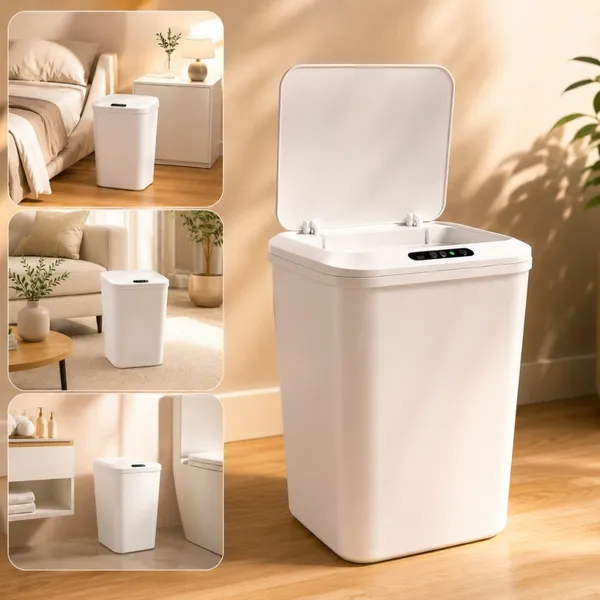 Lixeira Sensor Automática Inteligente Recarregável Moderna Usb Anti Odor Cozinha Banheiro Escritório