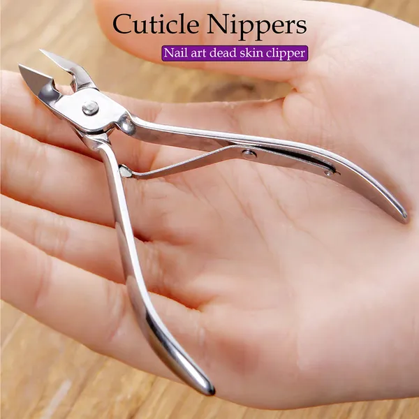 Tesoura De Cutícula De Unha E De Aço Inoxidável Durável 1 Unidade-Perfeita Para Remover Cutículas Manter Unhas Dedos Dos