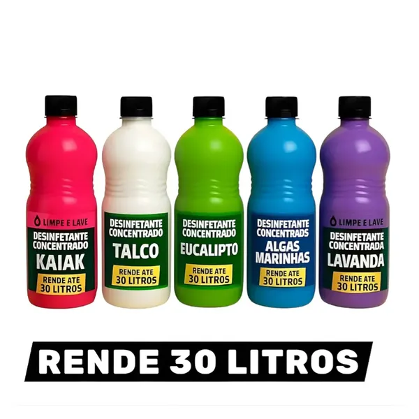 Base Desinfetante Concentrada Rende até 30L com Perfume Super Premium