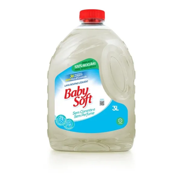 LAVA ROUPAS HIPOALERGÊNICO BABY SOFT MAX CUIDADO - 3L