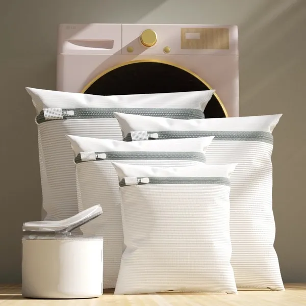 KIT 3/5/6 SACO PARA LAVAR ROUPAS NA MAQUINA PROTETOR DE LINGERIE E DELICADOS
