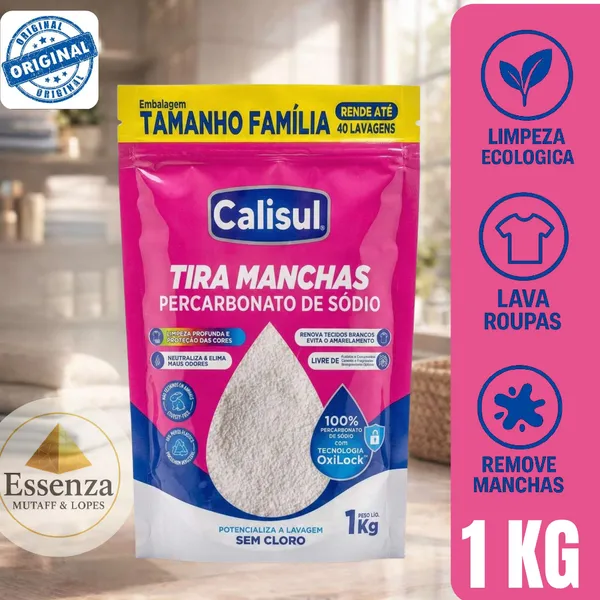 PERCARBONATO de sódio 100% PURO Tira Manchas de Roupas Branca 1kg/2kg OXIGÊNIO ATIVO  Limpeza Calisul