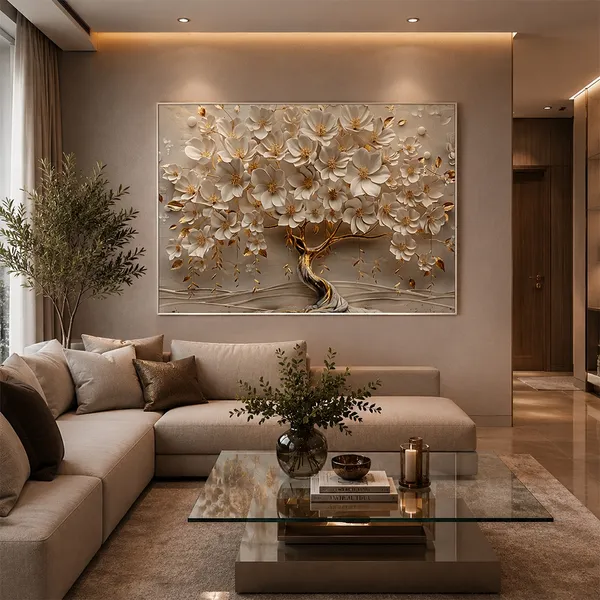Quadro Decorativo Primavera Flores Com Moldura Para Sala Quarto Escritório