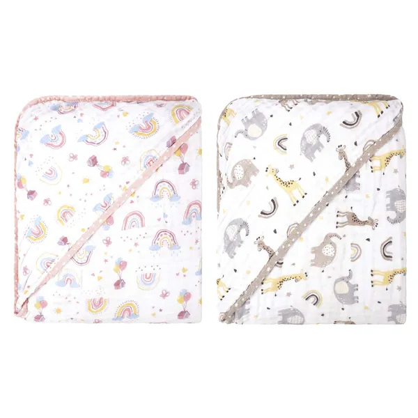 Kit 2 Toalhas de Banho Bebê Soft 70 cm x 70 cm Bublim