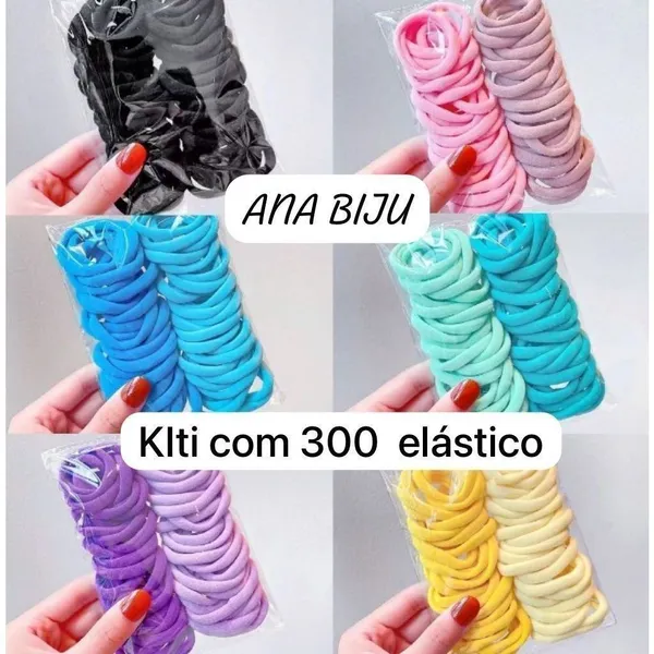 Kit 300 Xuxinha Elástico de Cabelo