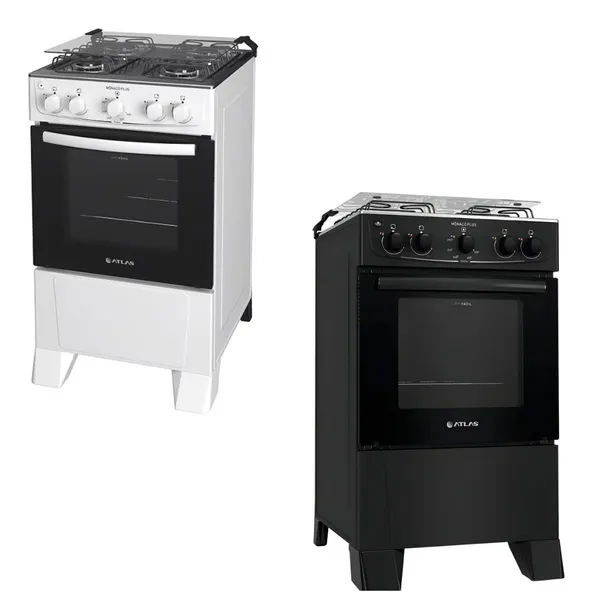 Fogão 4 Bocas Atlas Mônaco Plus  Com Mesa Inox E Acendimento Automático Bivolt