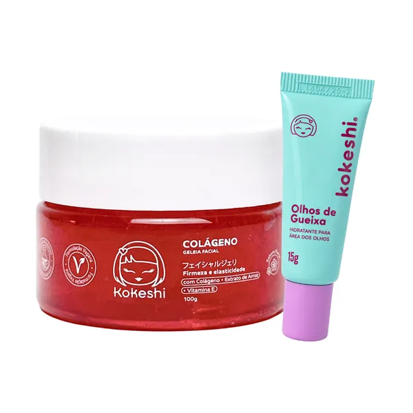 Kit Skin Care Geleia de Colágeno + Olhos de Gueixa Kokeshi