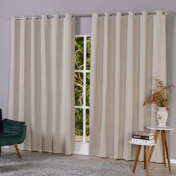 Cortina Linho 100% Blackout Para Sala Quarto Premium 3,00x2,30/2,50/2,80