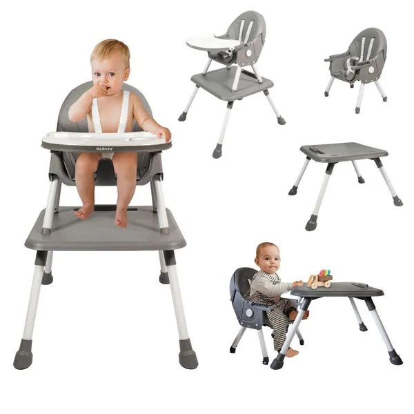 Cadeira De Alimentação Portátil Bebê Multifuncional Com Mesa