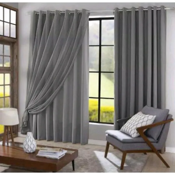 CORTINA BLACKOUT BLECAUTE COM TECIDO VOIL LISO 3,00 M × 2,60 M P/ SALA OU QUARTO