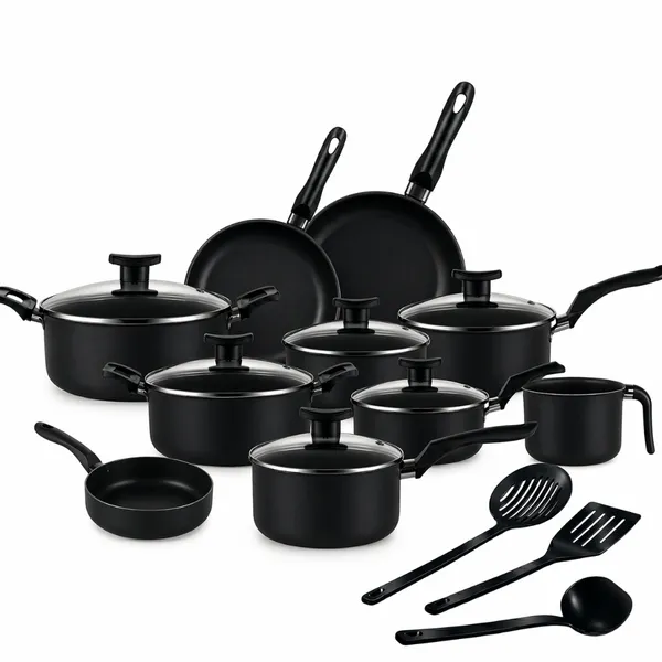 JOGO PANELAS 13 PEÇAS ANTIADERENTE CONJUNTO KIT FRIGIDEIRA CAÇAROLA FERVEDOR COZINHA COMPLETA